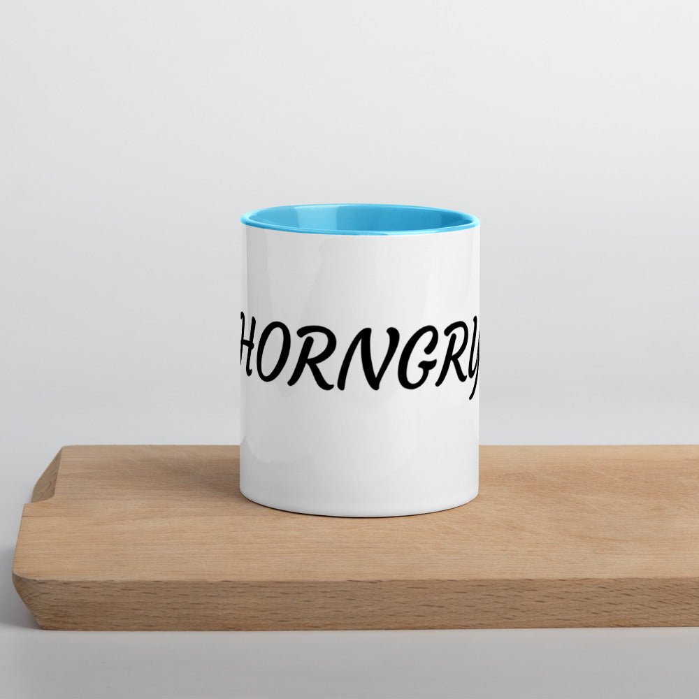 HORNGRY (HORNY AND HUNGRY)- Mug with Color Inside
