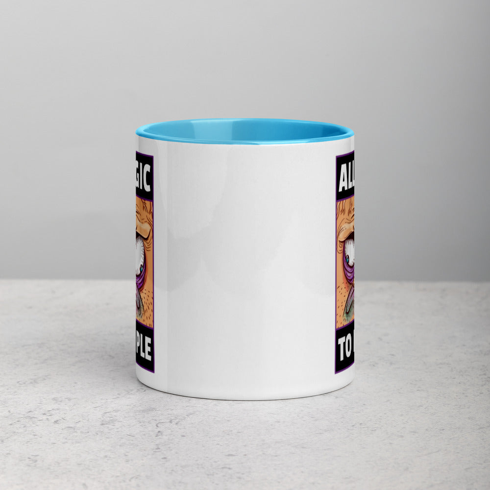 ALLERGIC TO PEOPLE- Mug with Color Inside