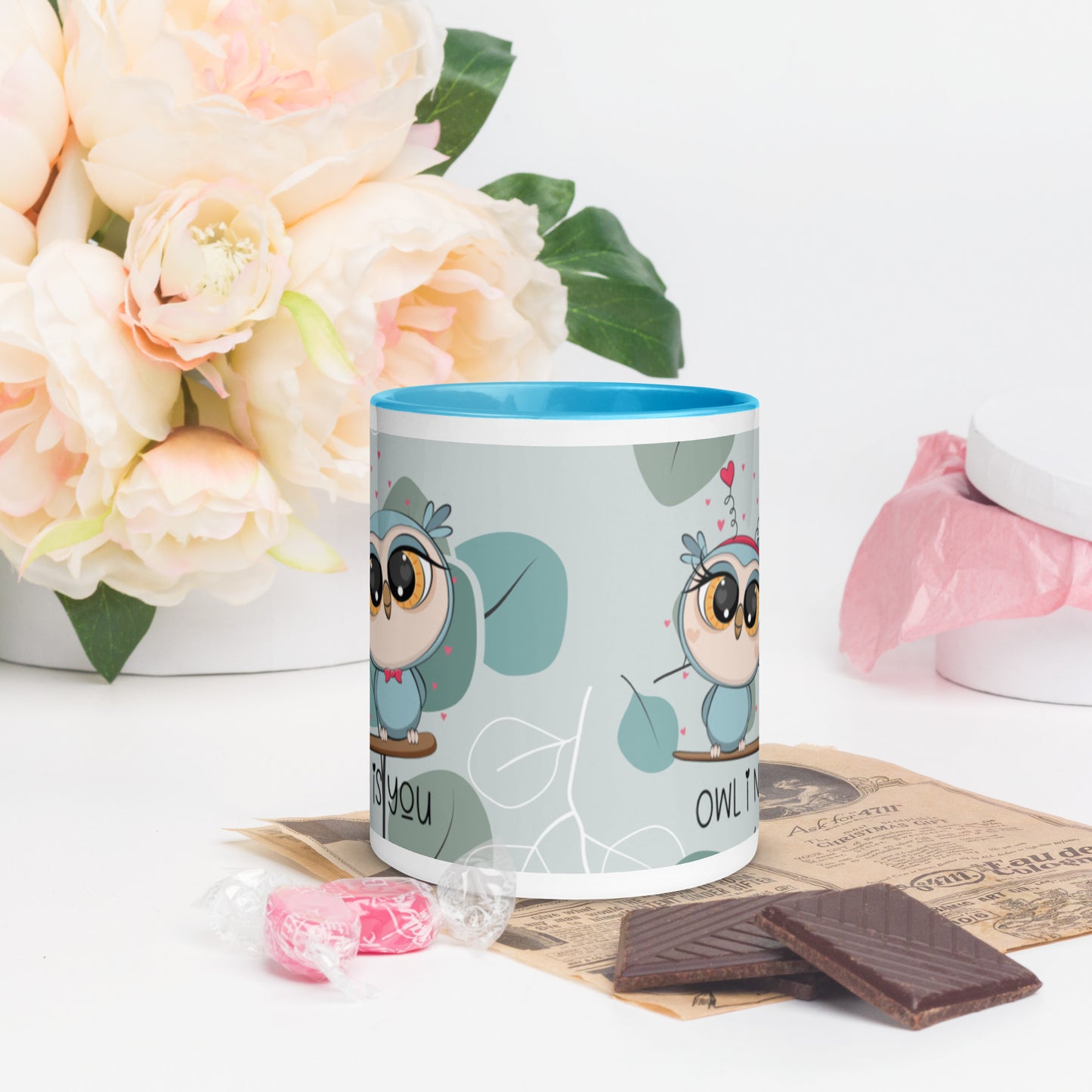 OWL I NEED IS YOU- Mug with Color Inside