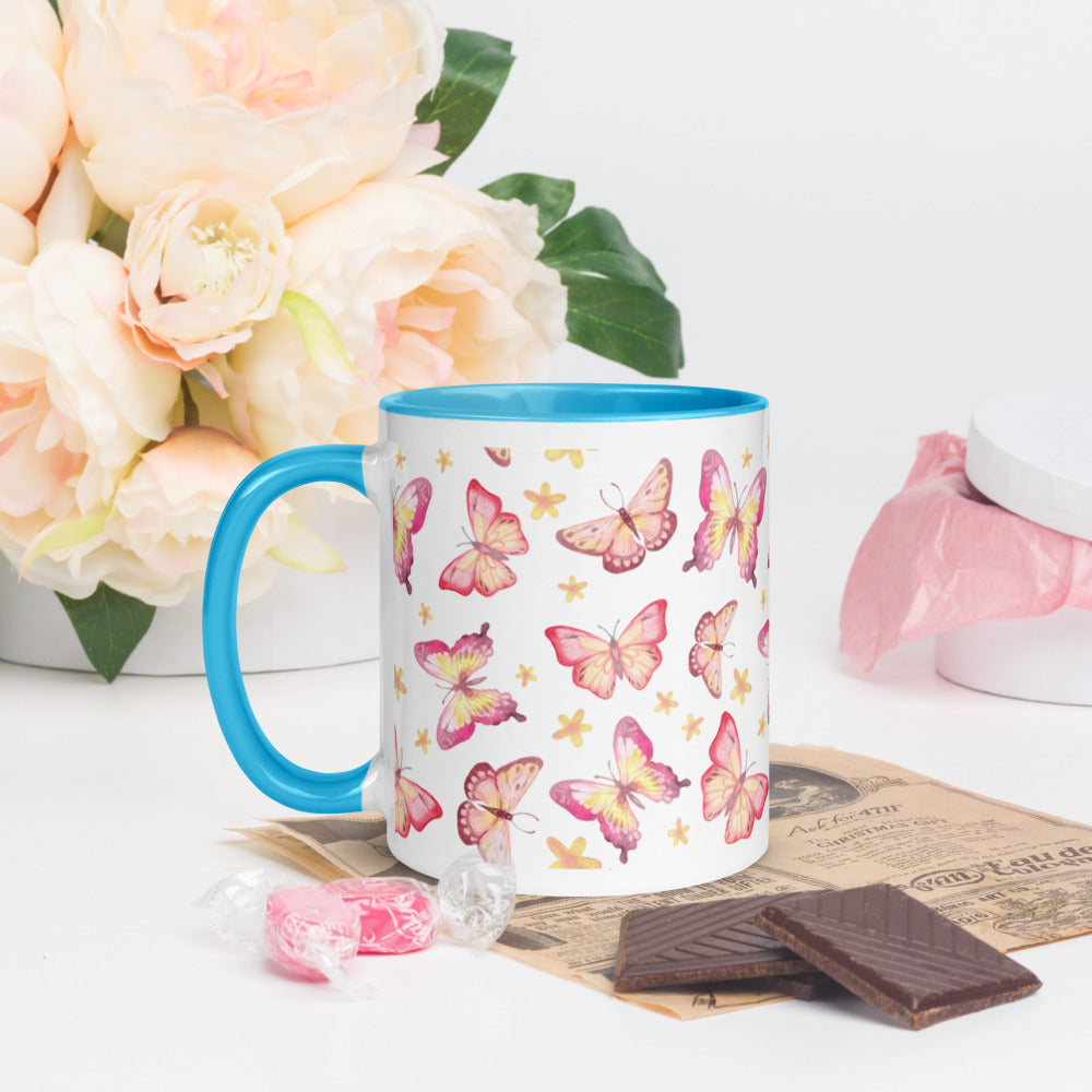 NUDE BUTTERFLIES- Mug with Color Inside