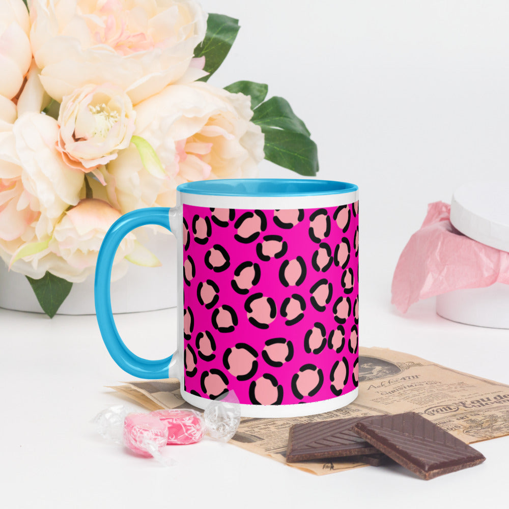 PINK LEOPARD- Mug with Color Inside