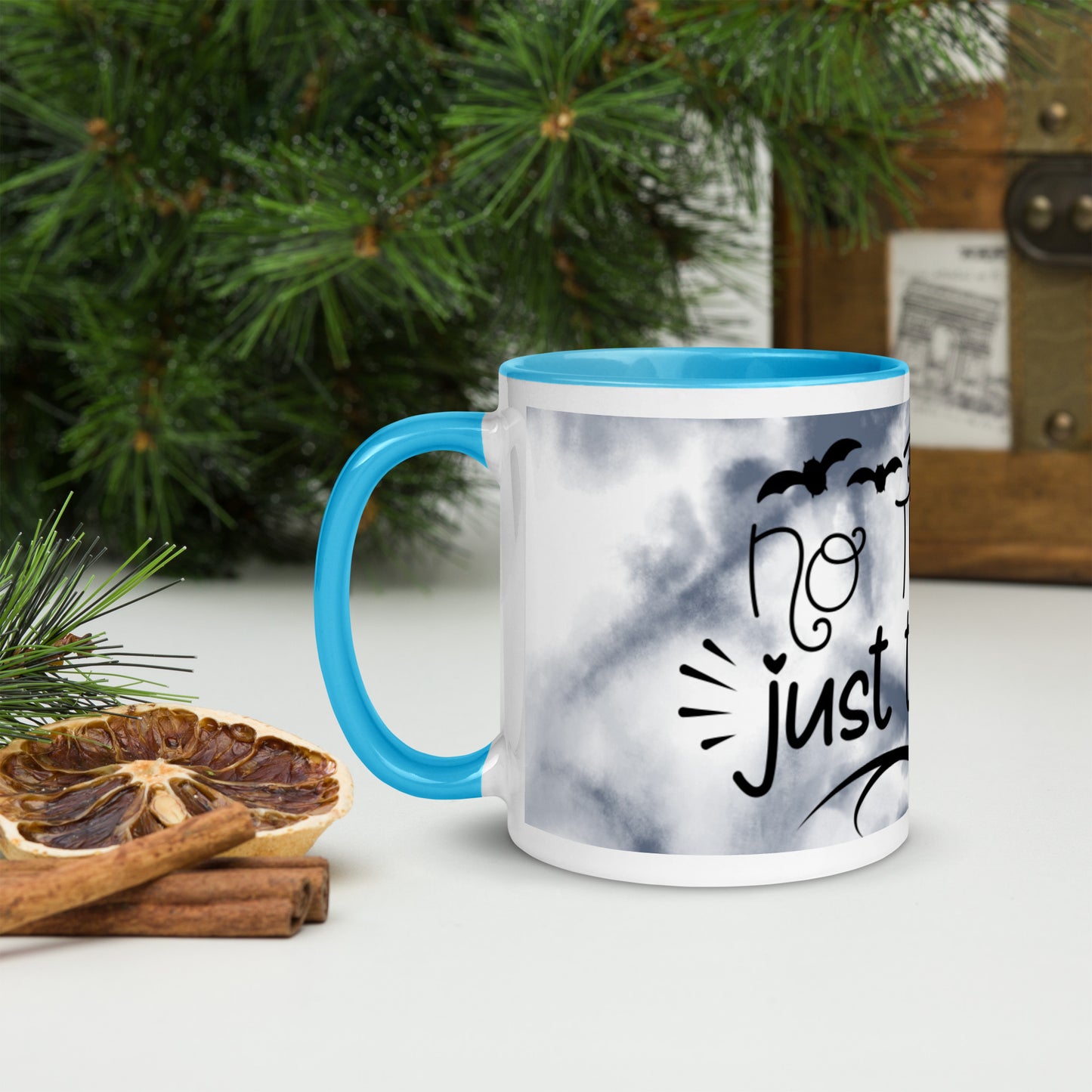 NO TRICKS, JUST TREATS- Mug with Color Inside