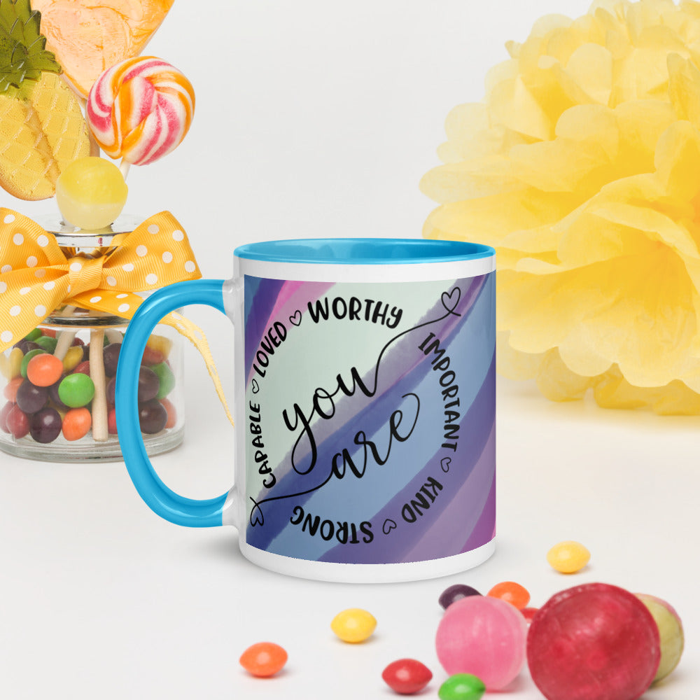 YOU ARE- Mug with Color Inside