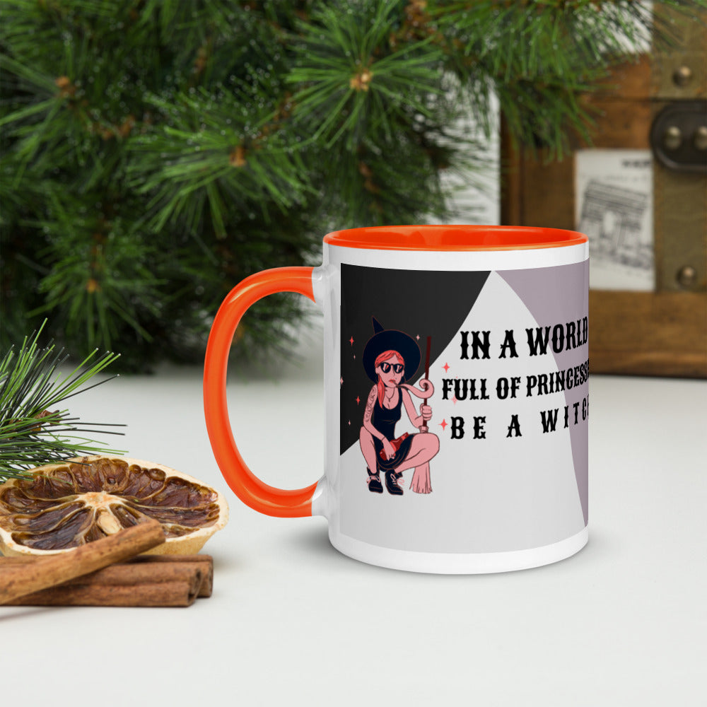 BE A WITCH- Mug with Color Inside
