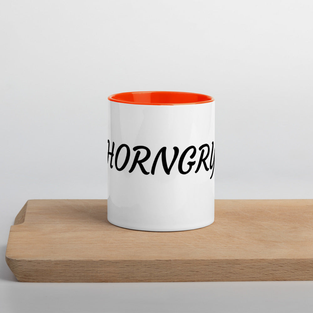 HORNGRY (HORNY AND HUNGRY)- Mug with Color Inside