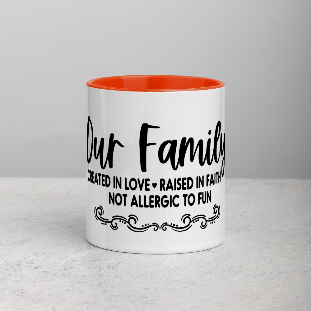 OUR FAMILY- Mug with Color Inside