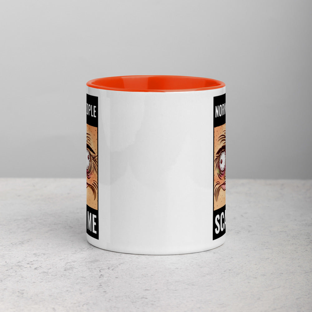 NORMAL PEOPLE SCARE ME- Mug with Color Inside
