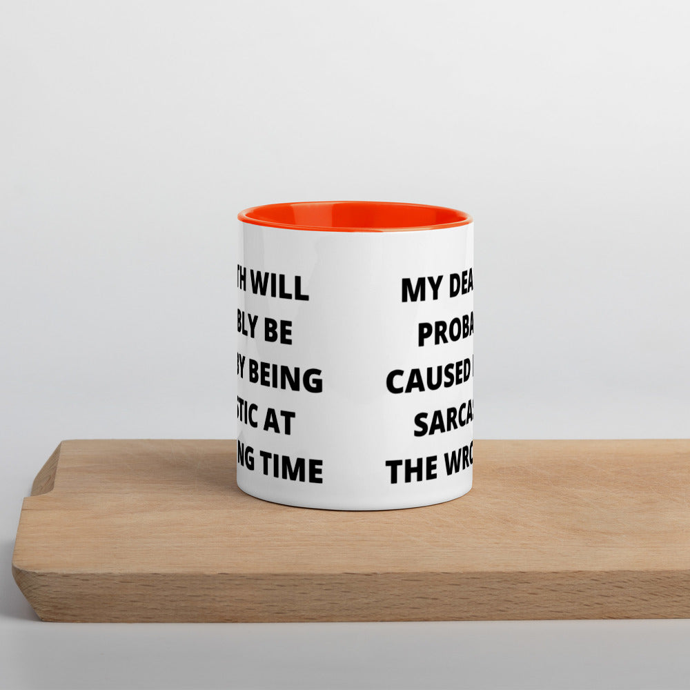 SARCASTIC DEATH- Mug with Color Inside