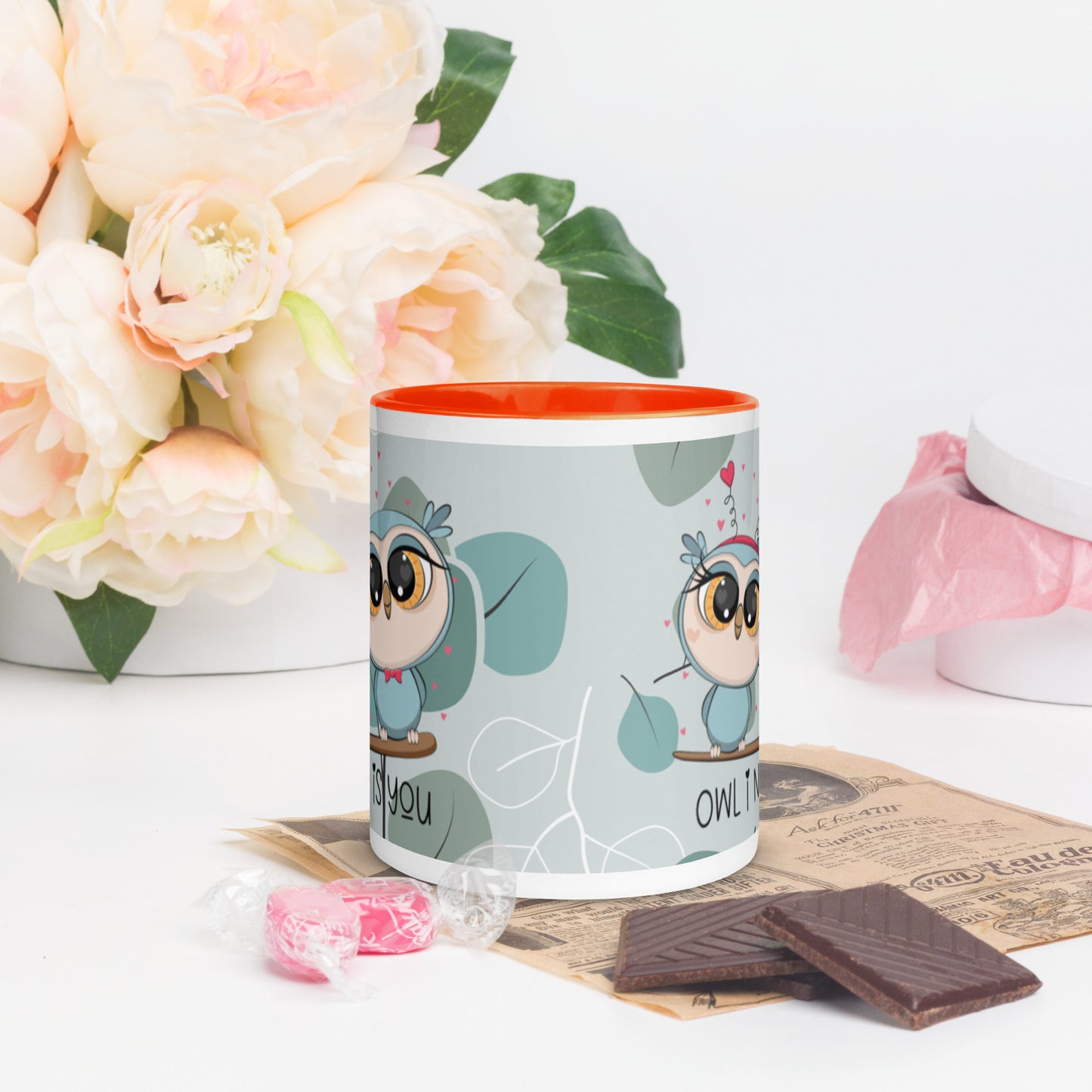 OWL I NEED IS YOU- Mug with Color Inside