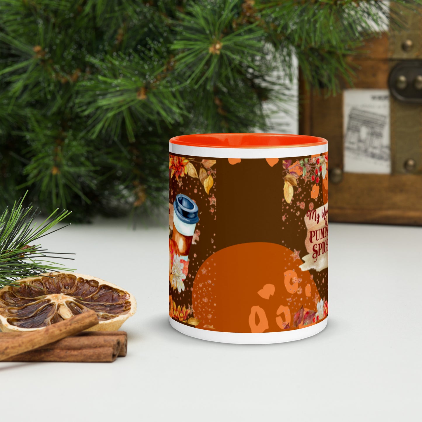 MY BLOOD TYPE IS PUMPKIN SPICE- Mug with Color Inside