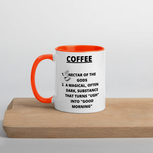 COFFEE DEFINITION- Mug with Color Inside