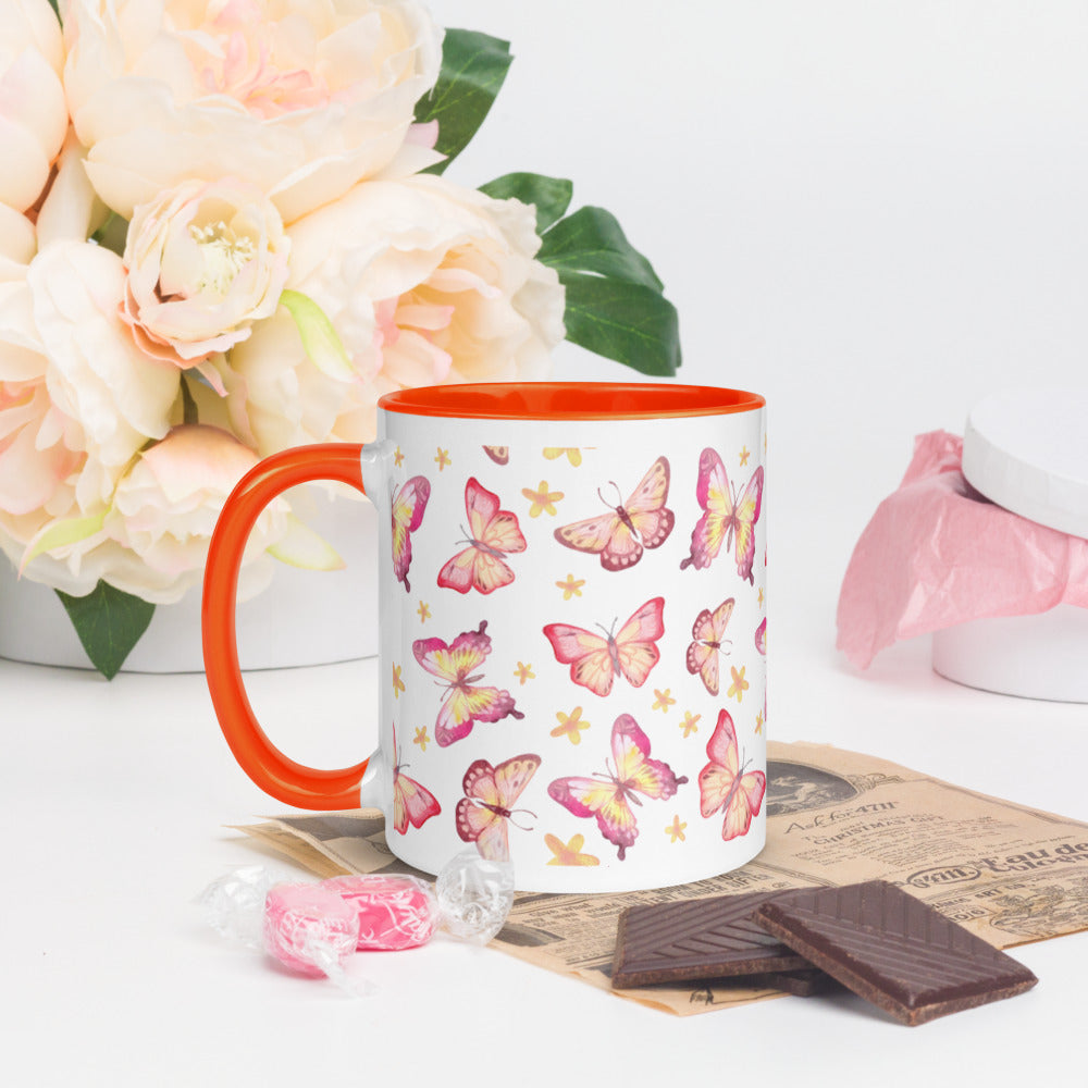 NUDE BUTTERFLIES- Mug with Color Inside