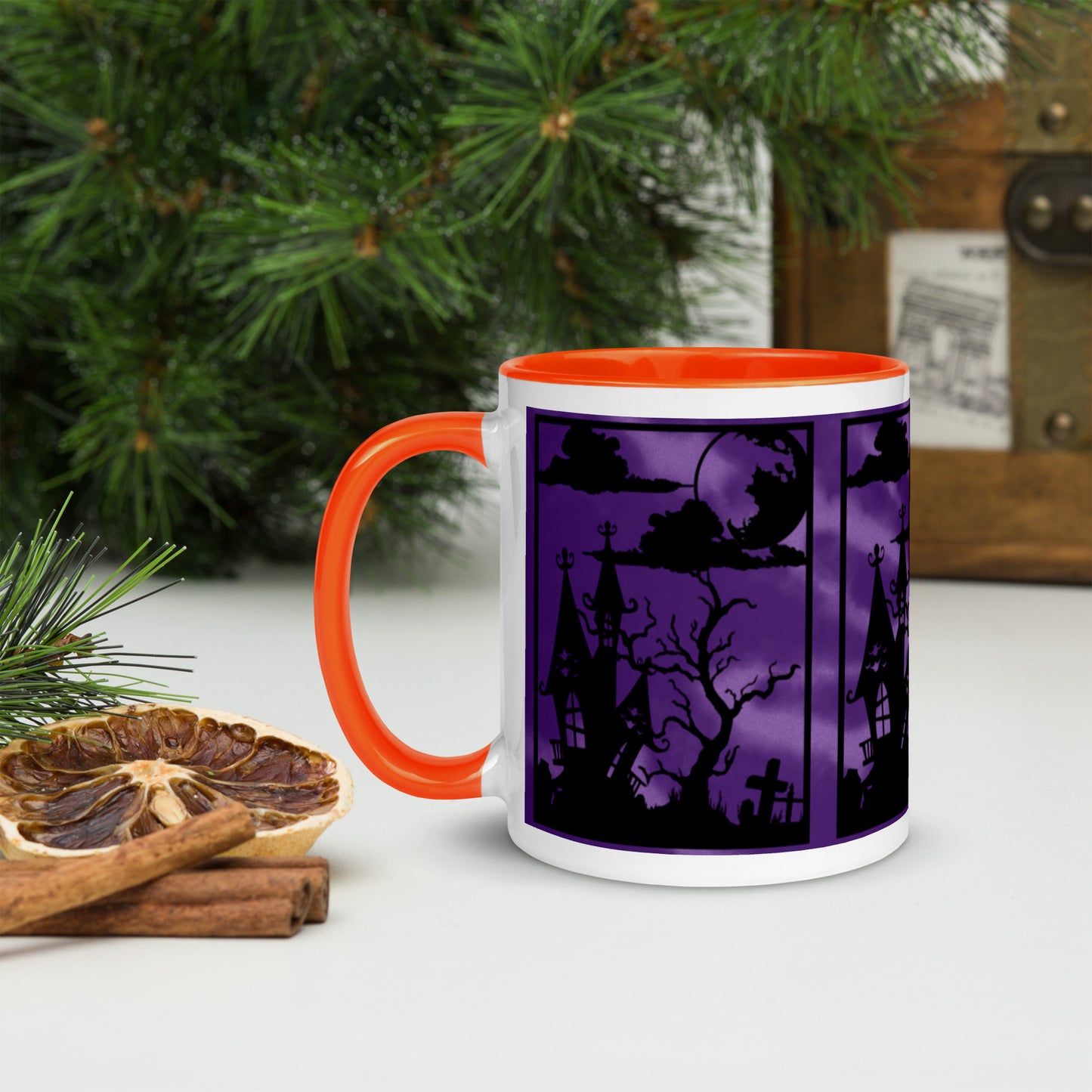 HAUNTED HOUSE- Mug with Color Inside
