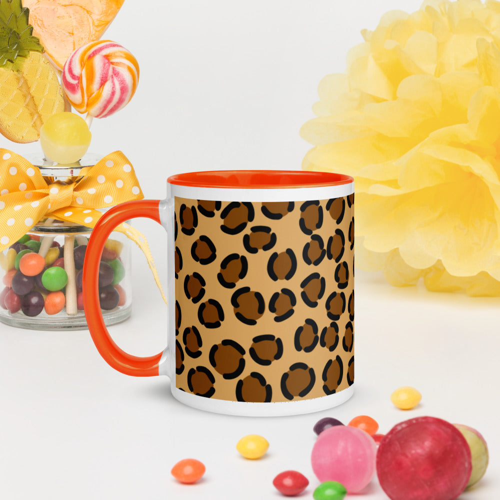 TAN LEOPARD- Mug with Color Inside
