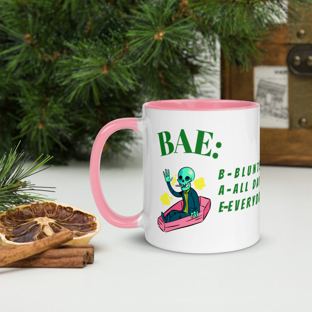 BAE- BLUNTS ALL DAY EVERYDAY- Mug with Color Inside