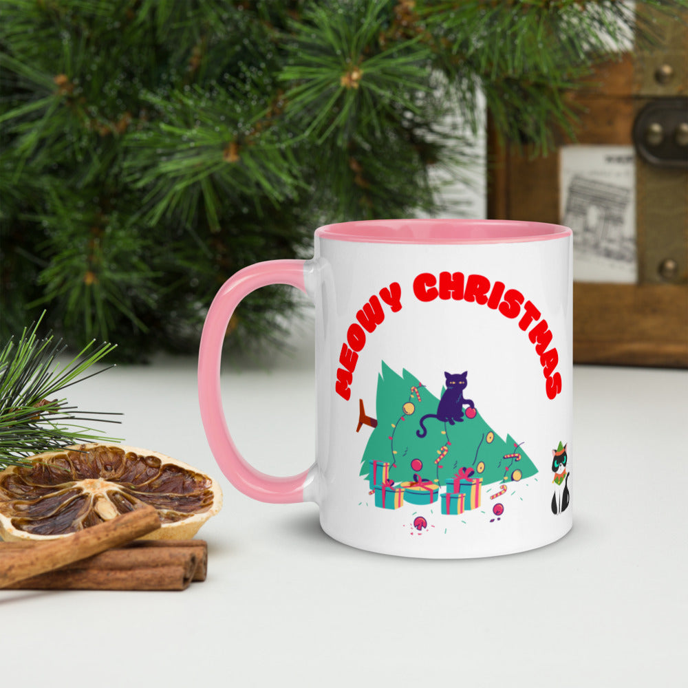 MEOWY CHRISTMAS- Mug with Color Inside