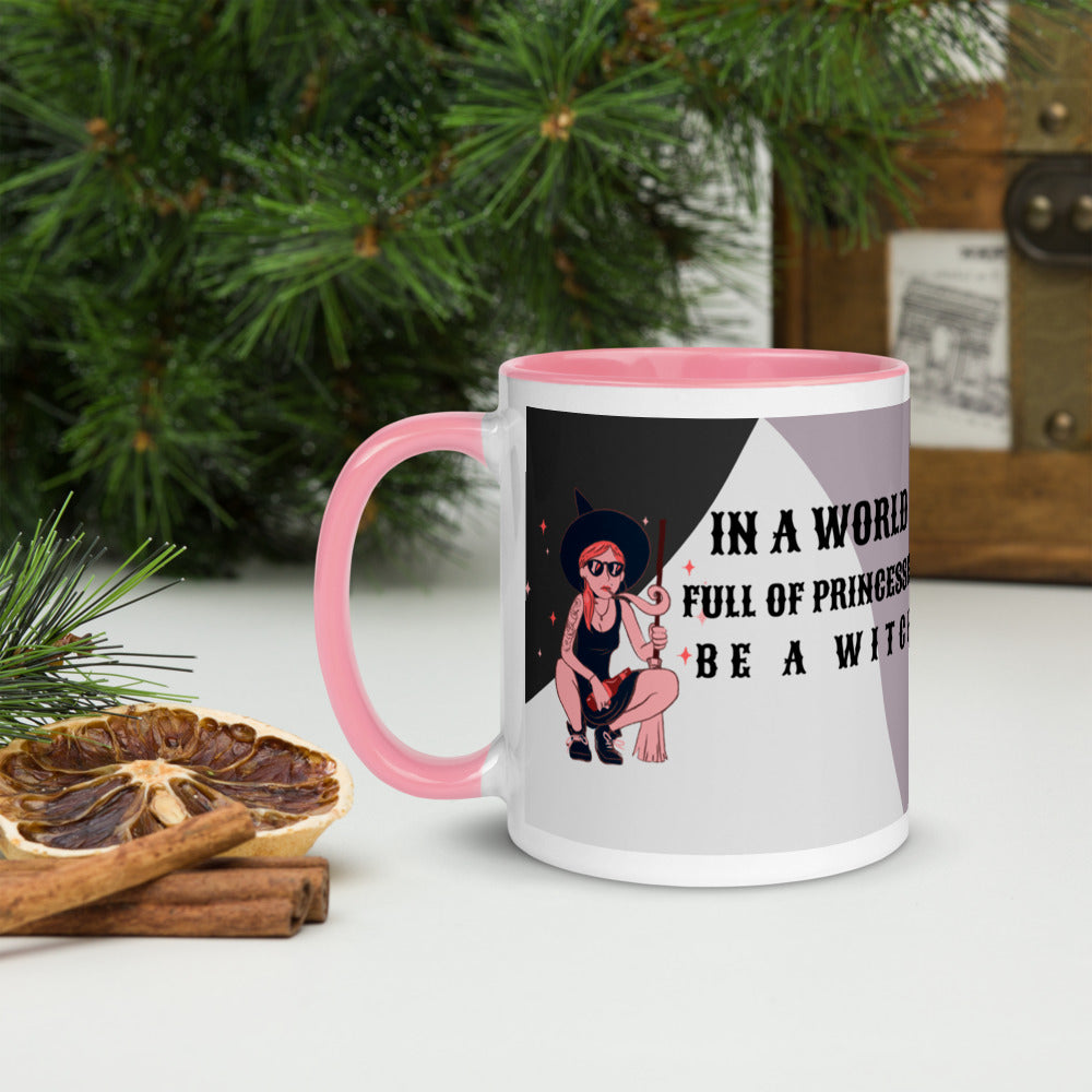BE A WITCH- Mug with Color Inside
