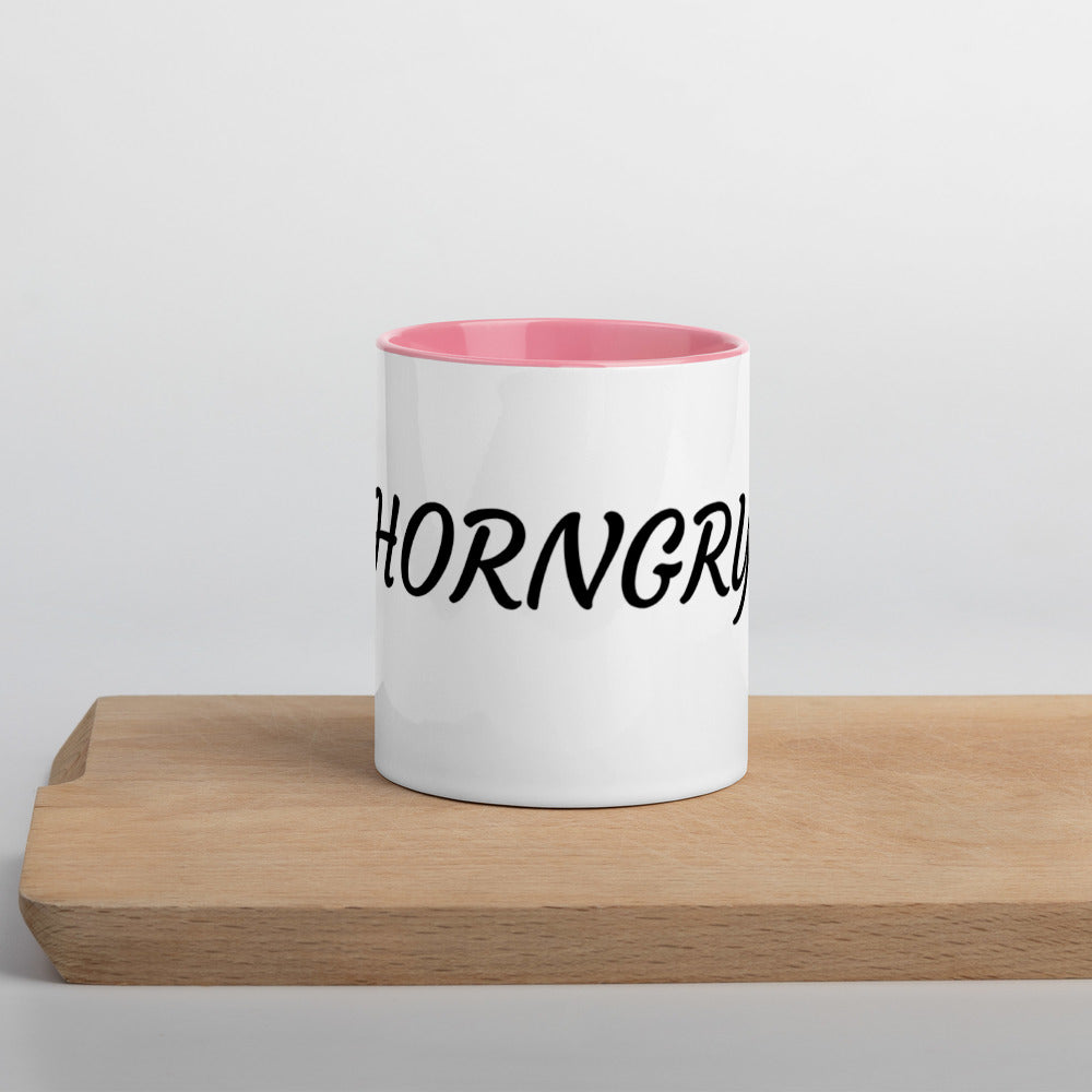 HORNGRY (HORNY AND HUNGRY)- Mug with Color Inside