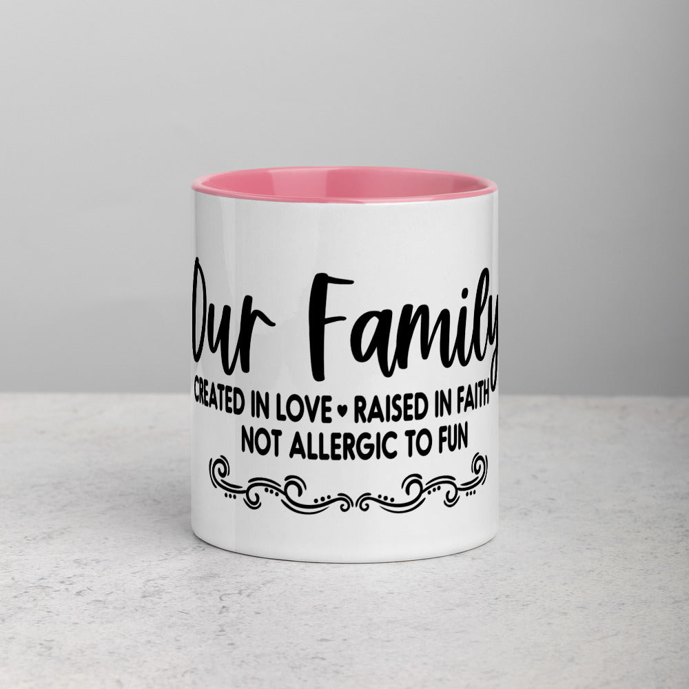 OUR FAMILY- Mug with Color Inside