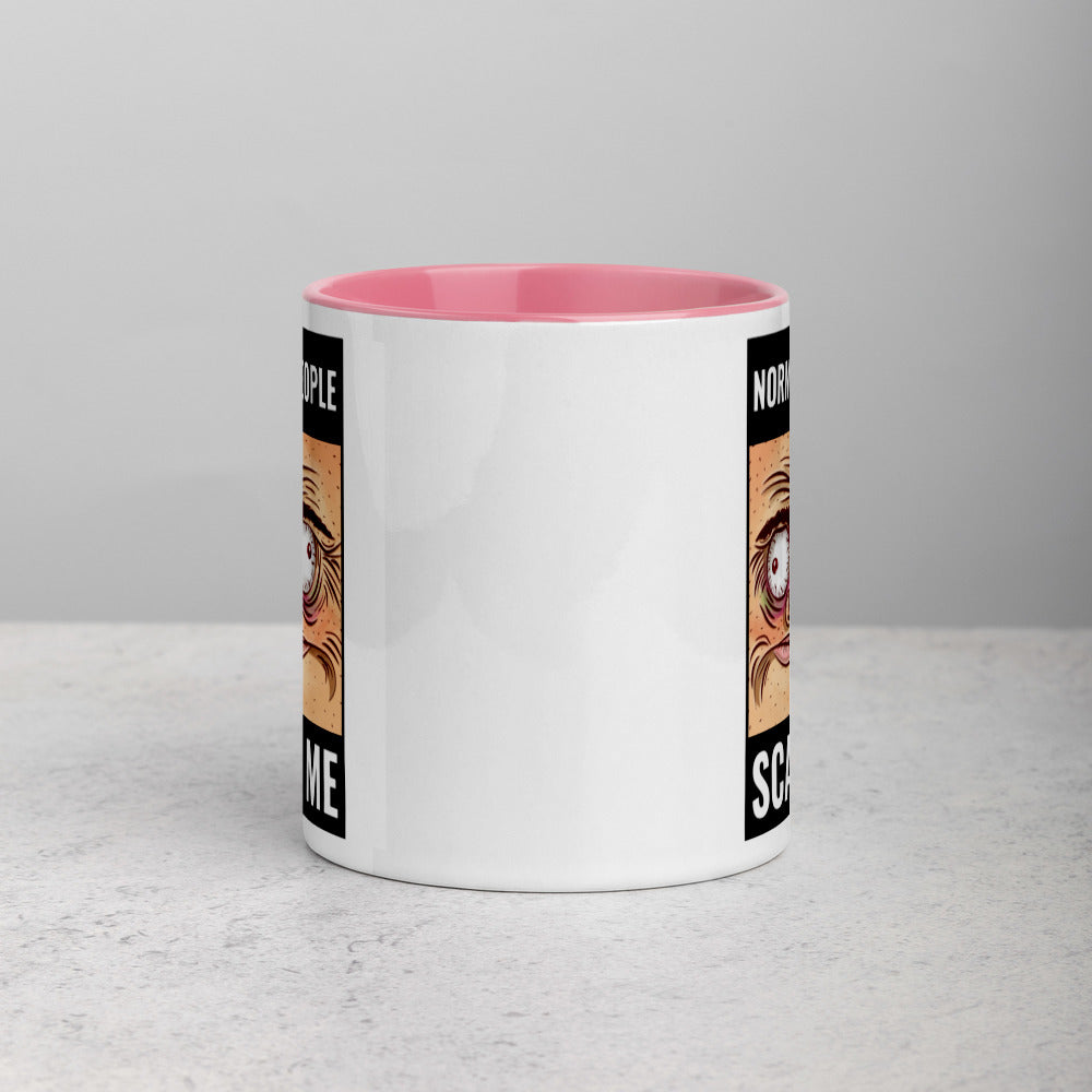 NORMAL PEOPLE SCARE ME- Mug with Color Inside