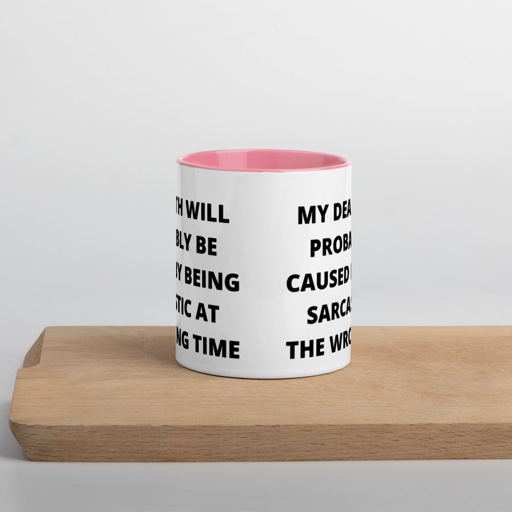 SARCASTIC DEATH- Mug with Color Inside