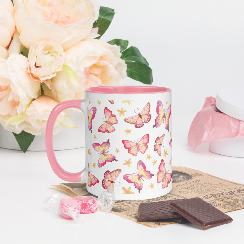 NUDE BUTTERFLIES- Mug with Color Inside