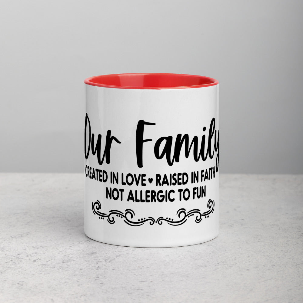 OUR FAMILY- Mug with Color Inside