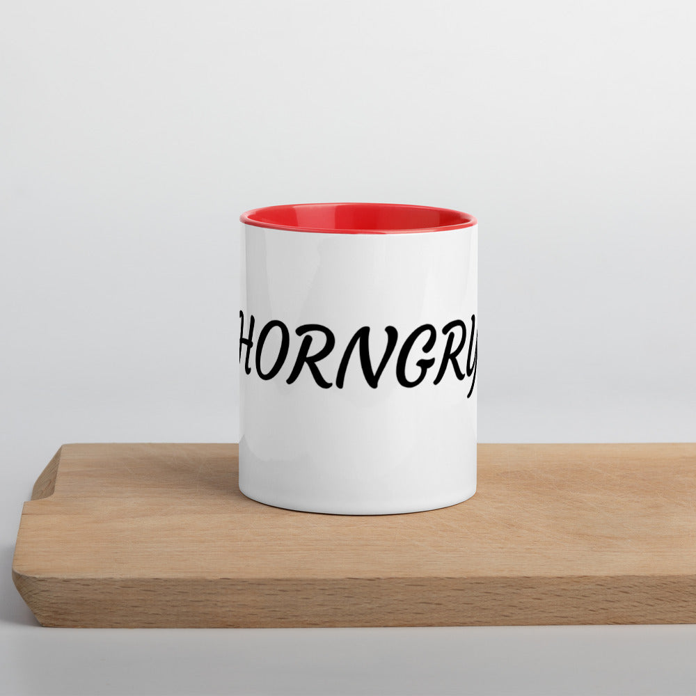 HORNGRY (HORNY AND HUNGRY)- Mug with Color Inside