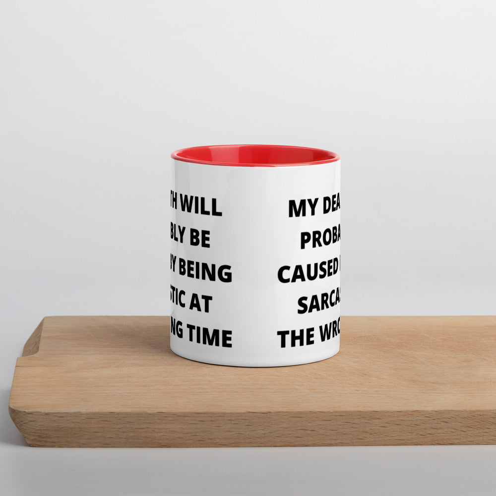 SARCASTIC DEATH- Mug with Color Inside