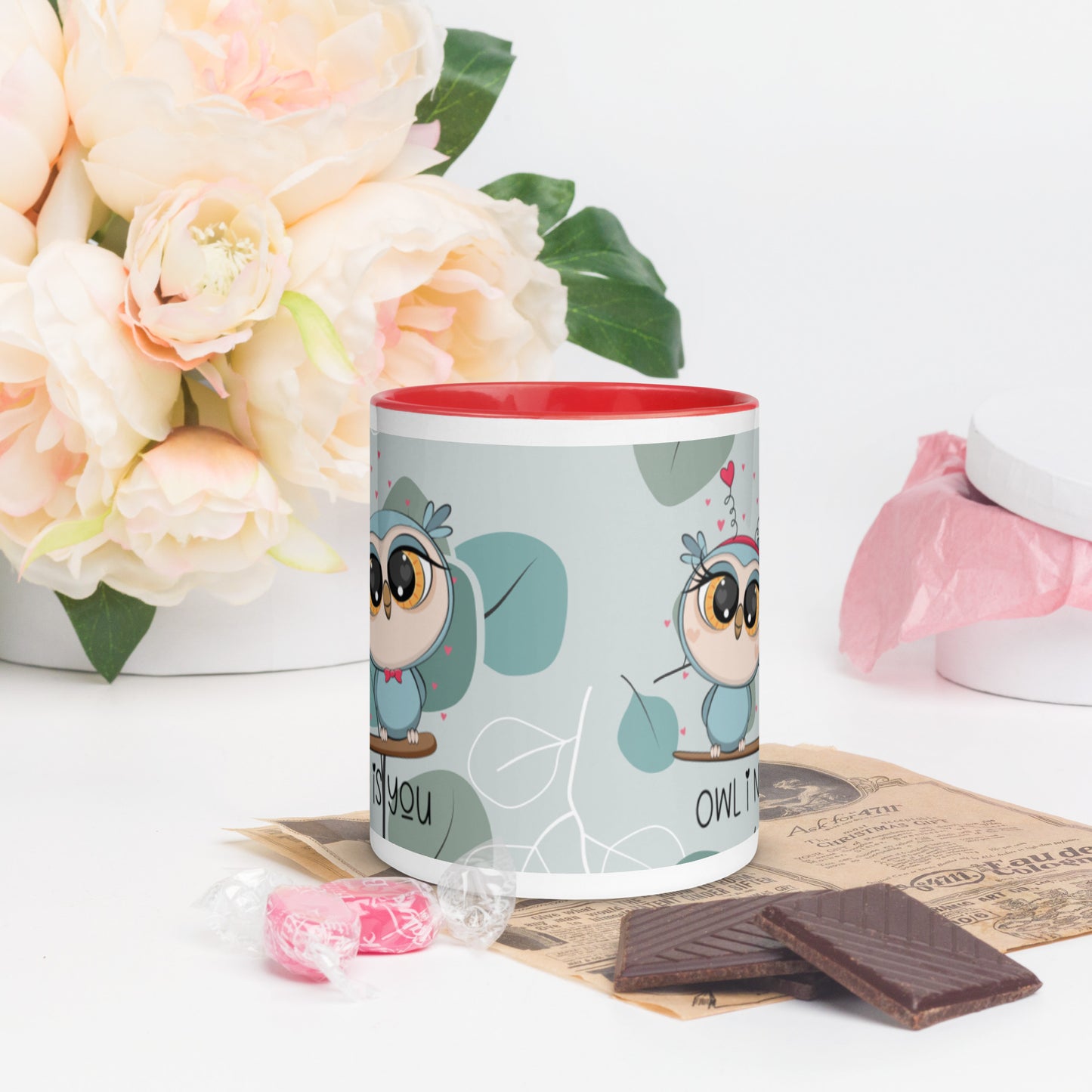 OWL I NEED IS YOU- Mug with Color Inside