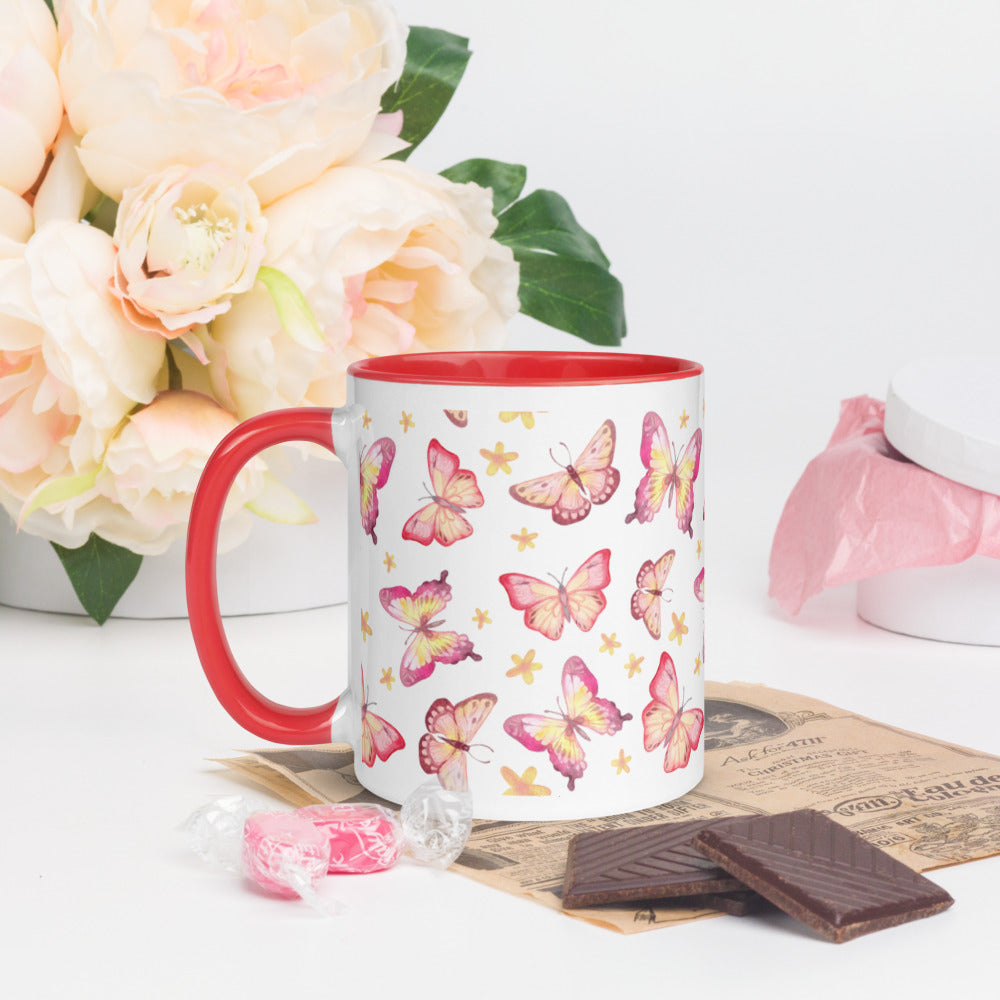 NUDE BUTTERFLIES- Mug with Color Inside