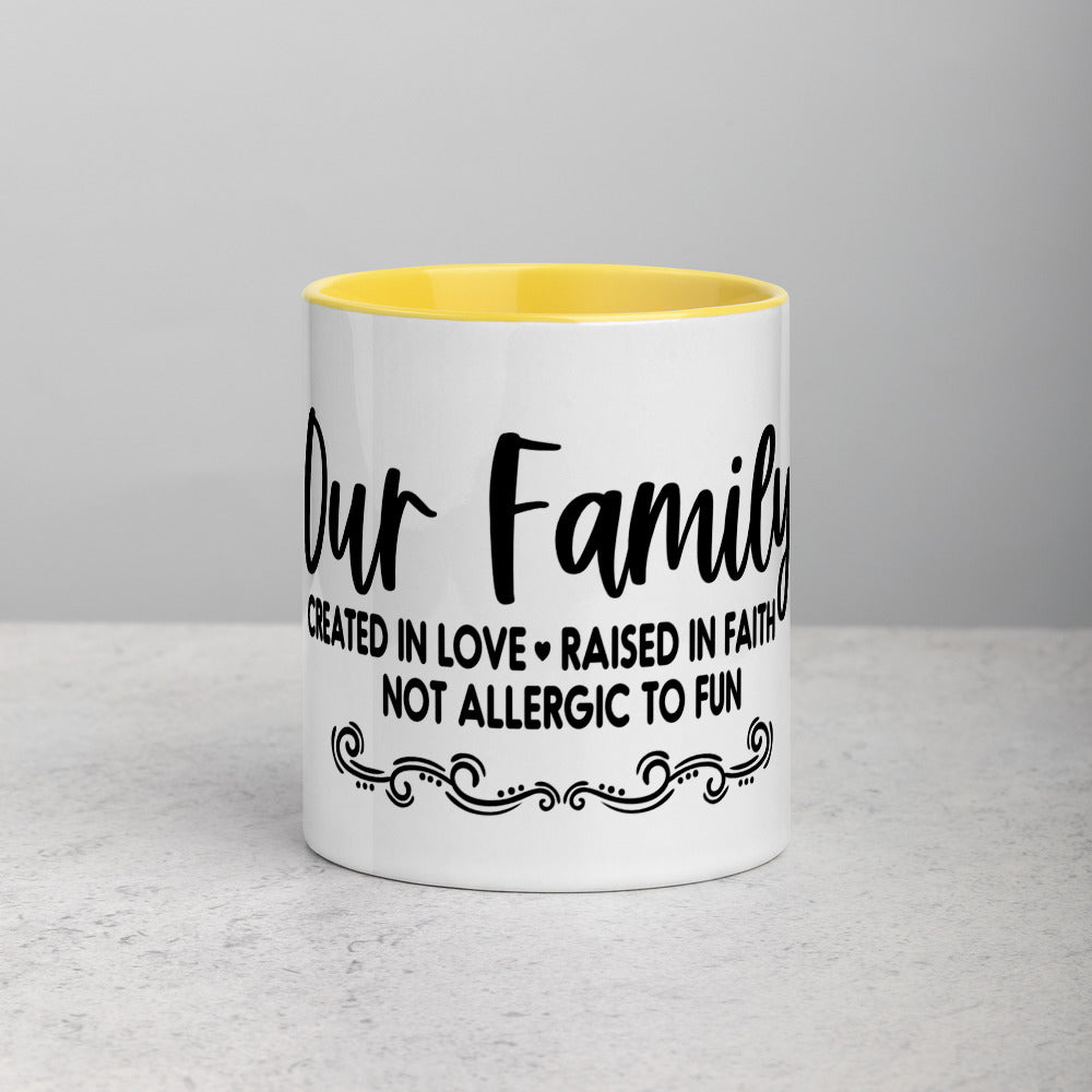 OUR FAMILY- Mug with Color Inside