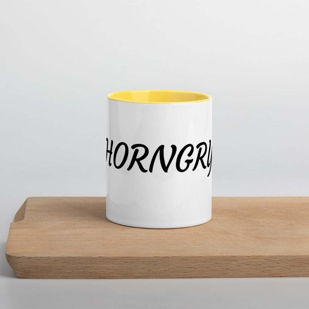 HORNGRY (HORNY AND HUNGRY)- Mug with Color Inside