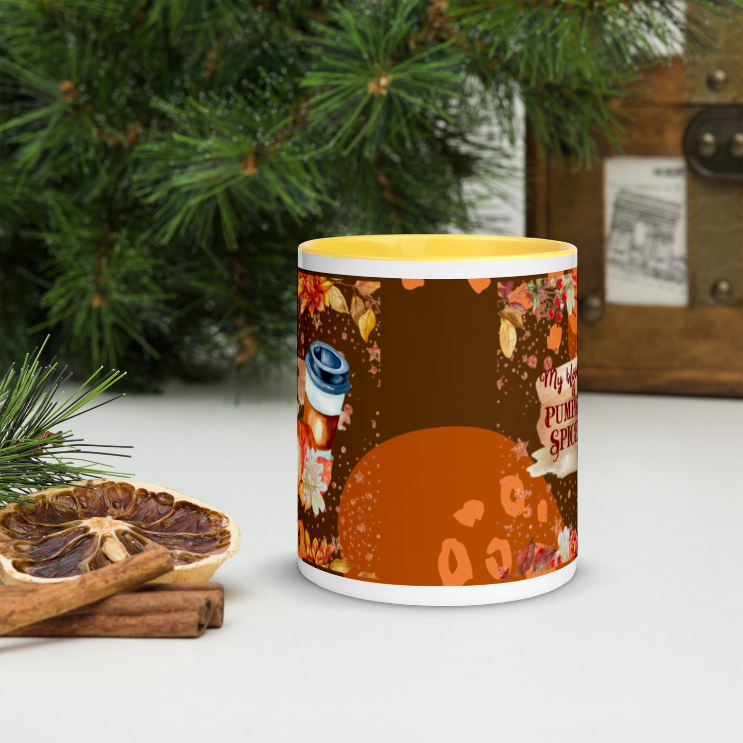 MY BLOOD TYPE IS PUMPKIN SPICE- Mug with Color Inside