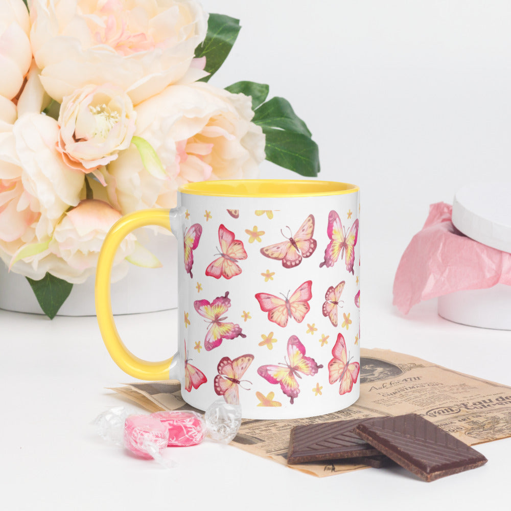NUDE BUTTERFLIES- Mug with Color Inside