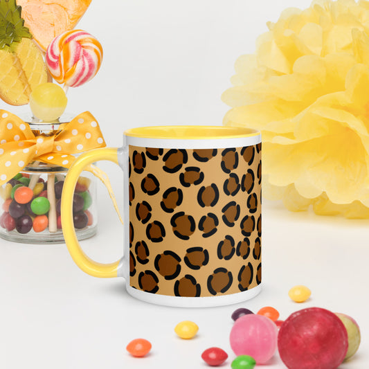 TAN LEOPARD- Mug with Color Inside