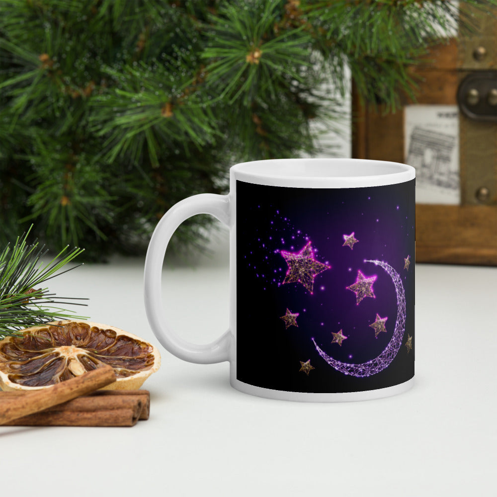 NIGHT OF STARS- White glossy mug