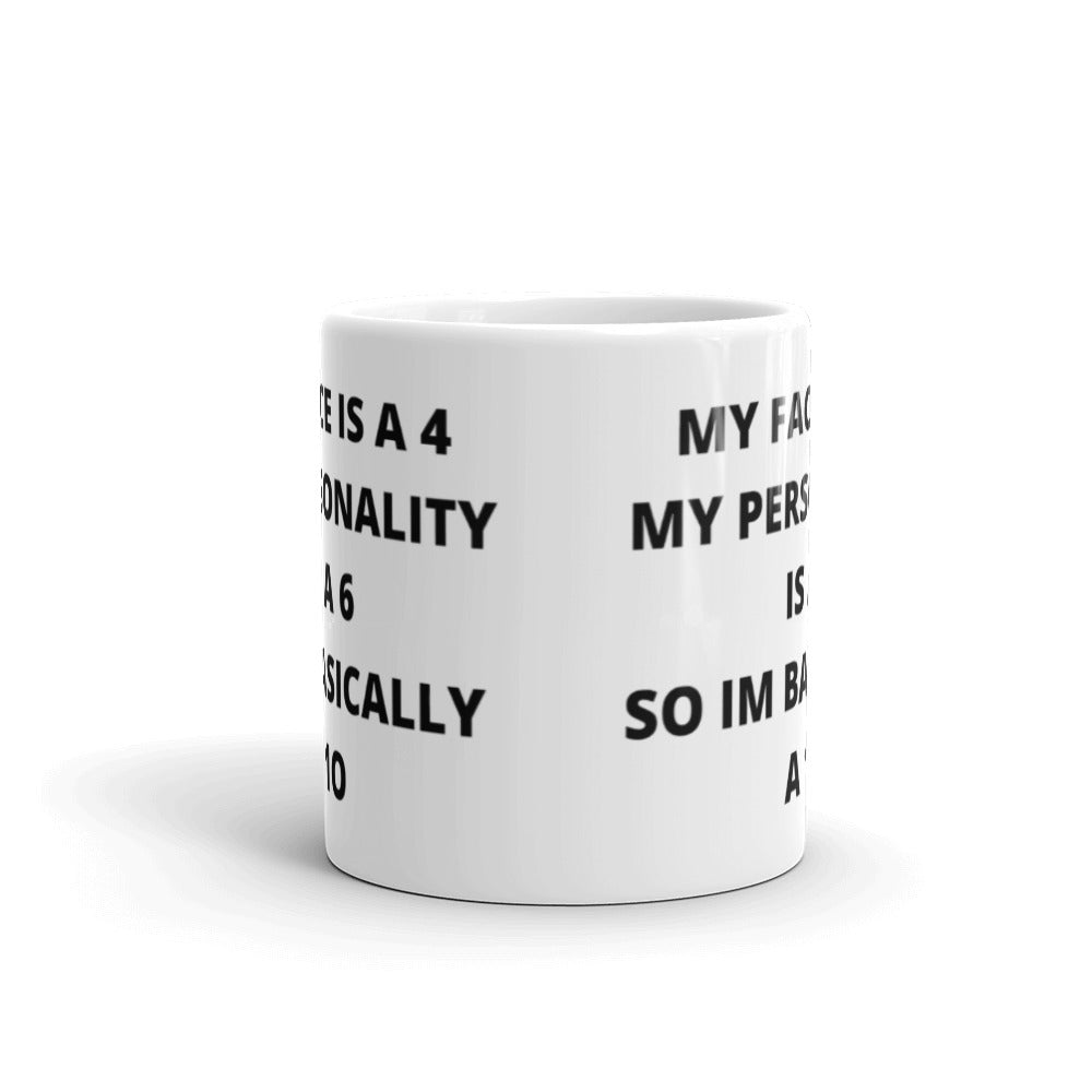 I'M A 10- White glossy mug
