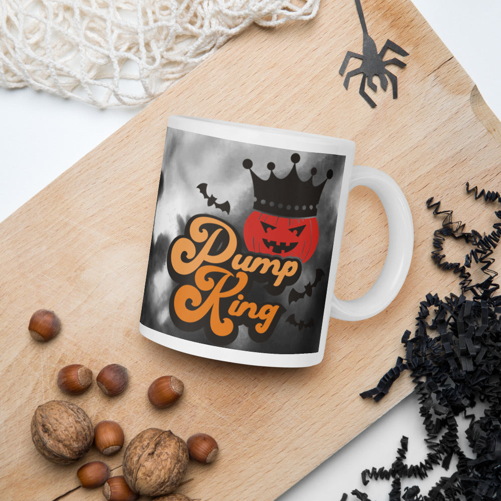 PUMPKING- White glossy mug