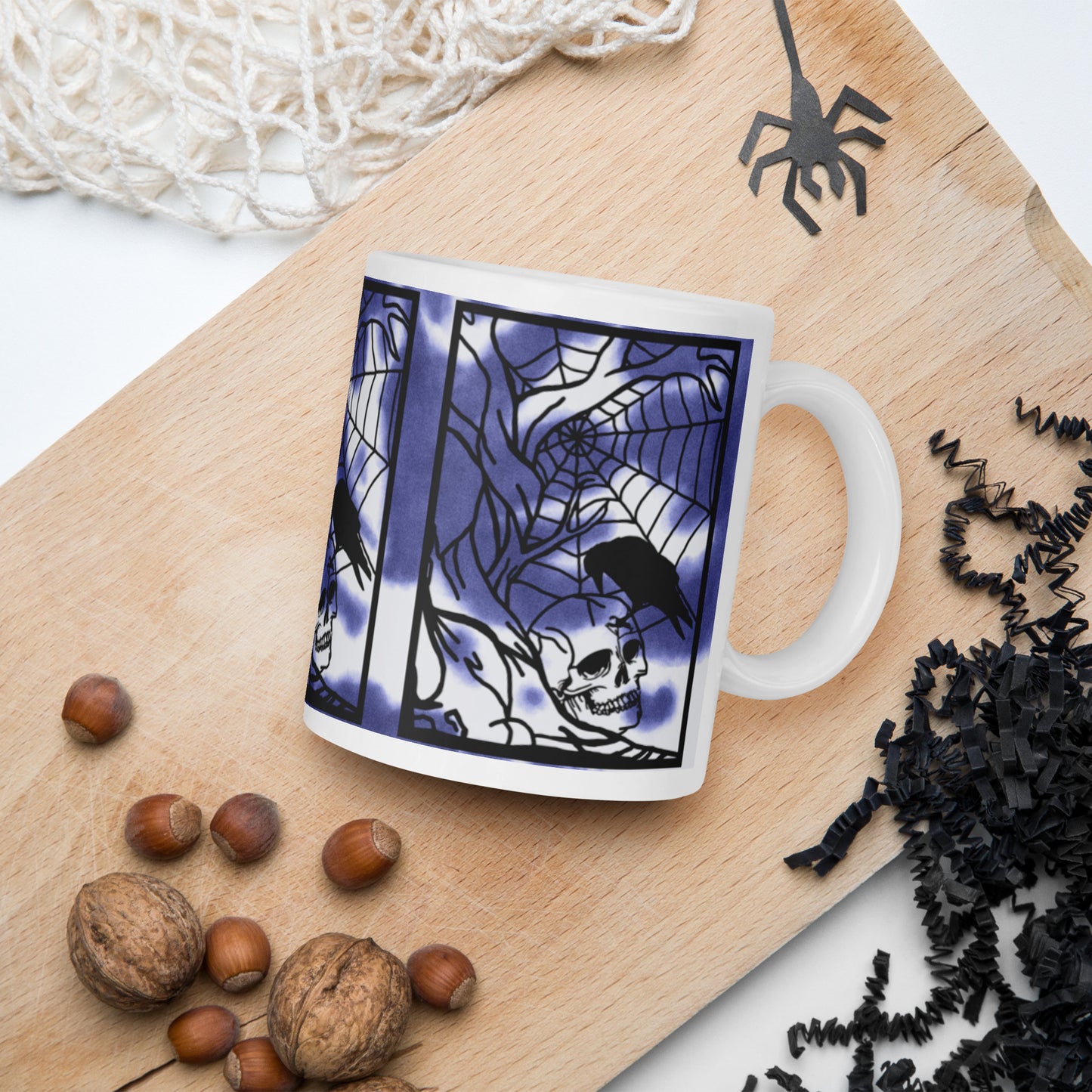 HALLOW GRAVE- White glossy mug