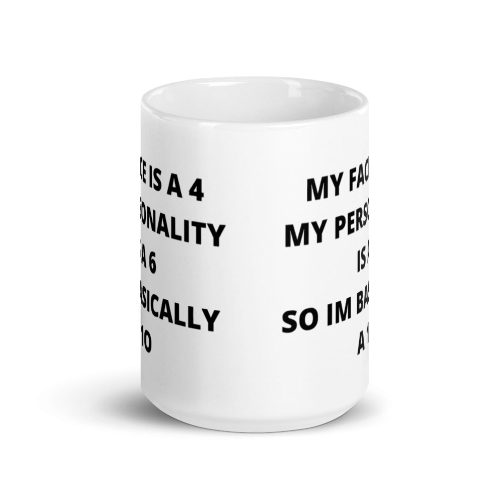 I'M A 10- White glossy mug
