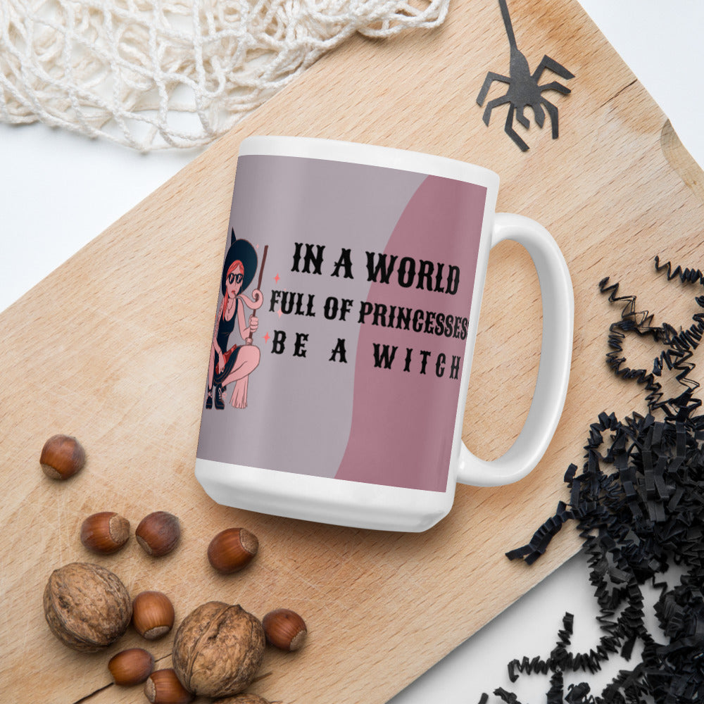 BE A WITCH- White glossy mug