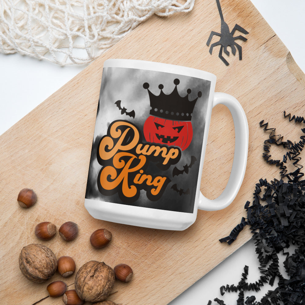 PUMPKING- White glossy mug