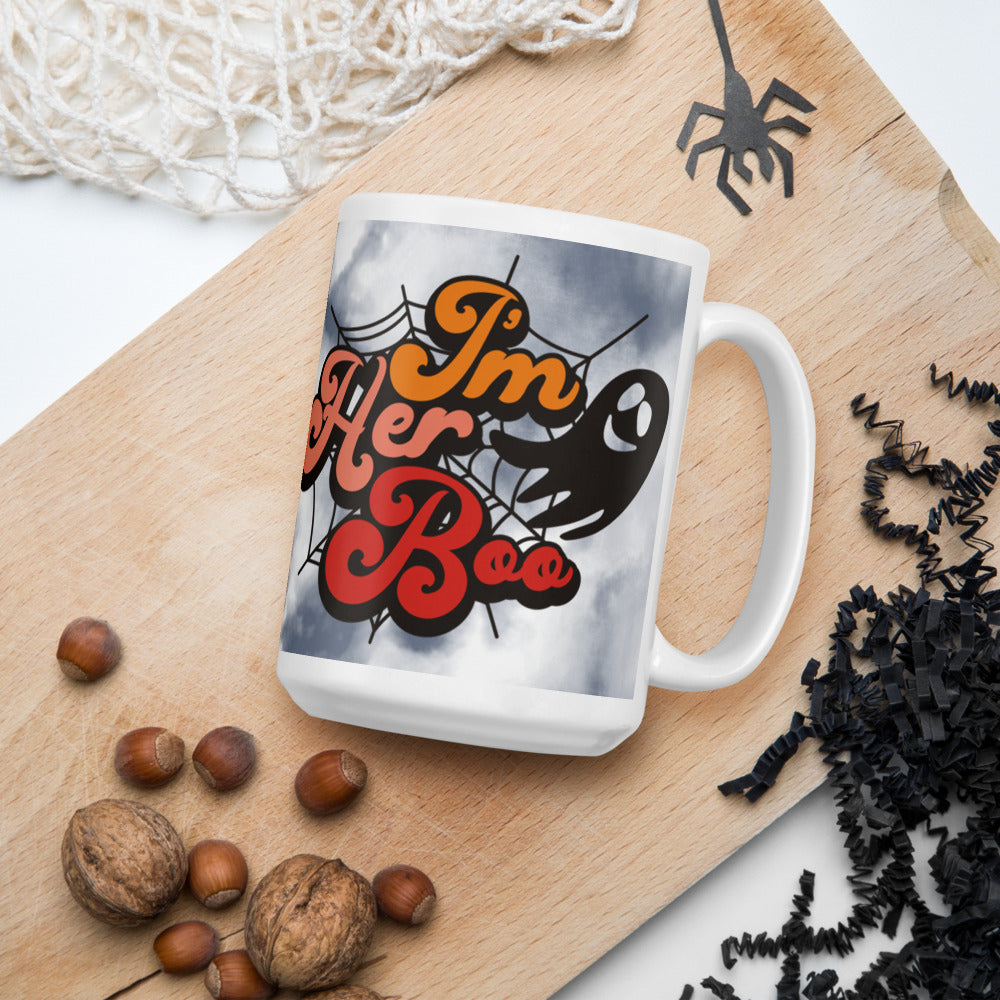 I'M HER BOO- White glossy mug