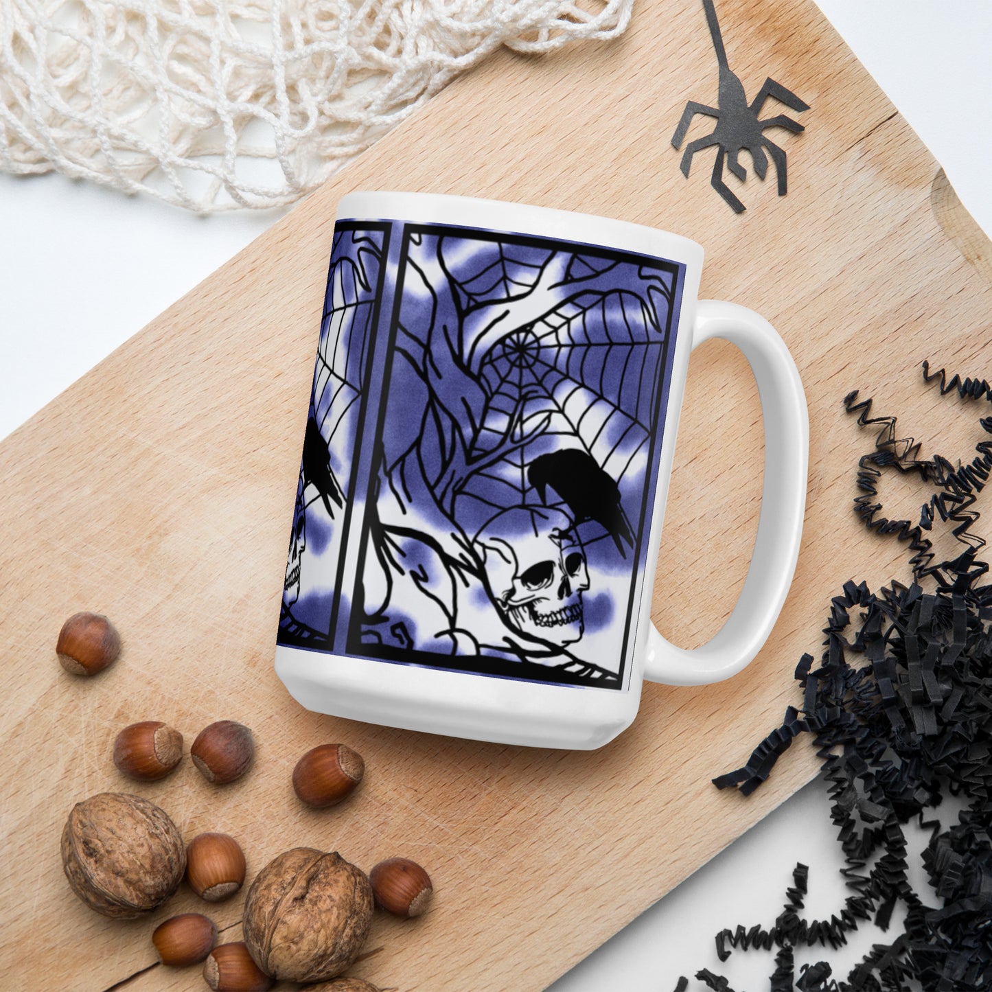 HALLOW GRAVE- White glossy mug