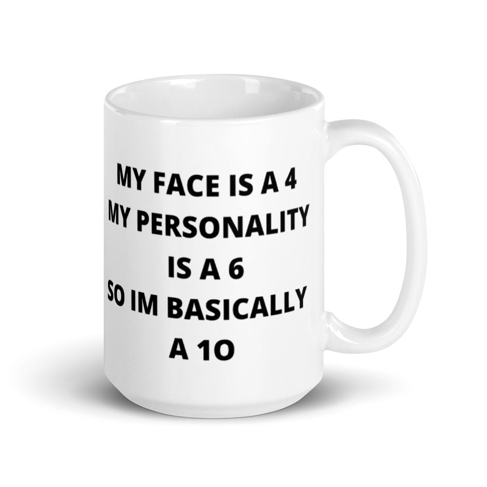 I'M A 10- White glossy mug